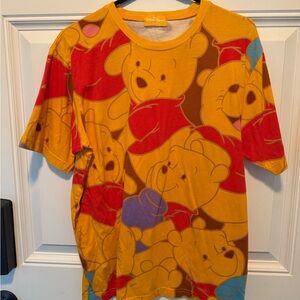 Disney Tokyo  Red and Yellow Winnie the Pooh Short Sleeve Tee